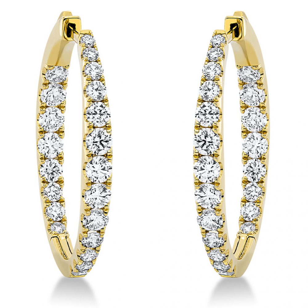 Yellowgold Diamond Earrings