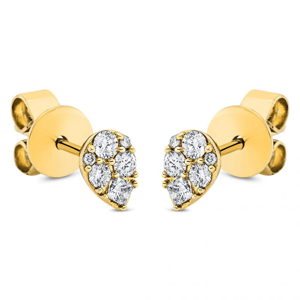 Yellowgold Diamond Earrings