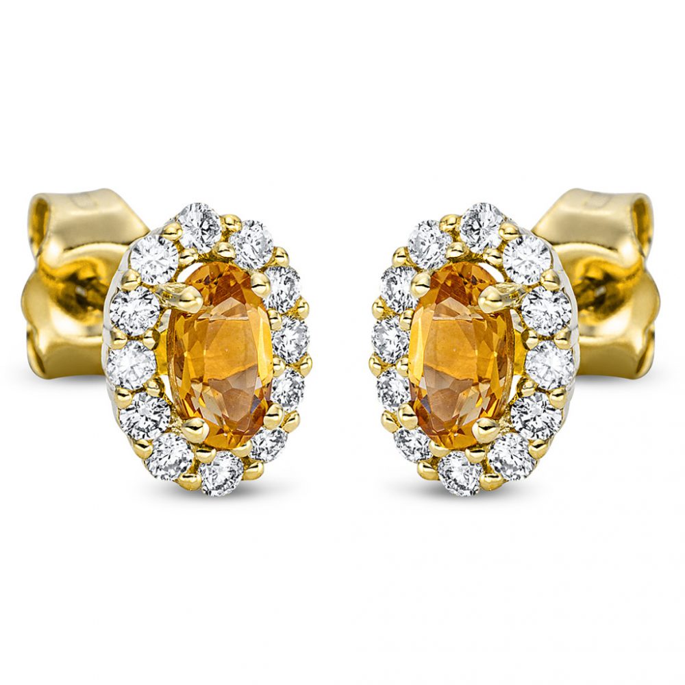 Yellowgold Citrine Earrings