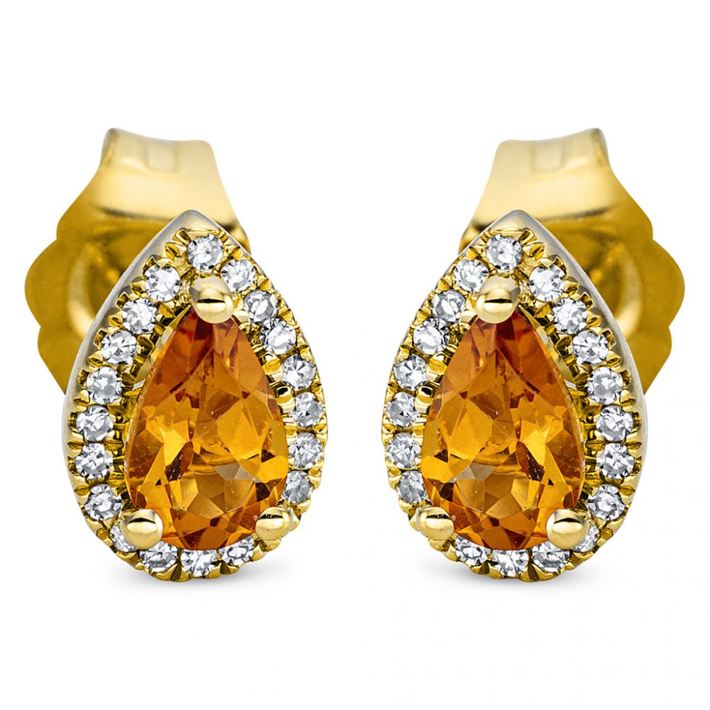 Yellowgold Citrine Earrings