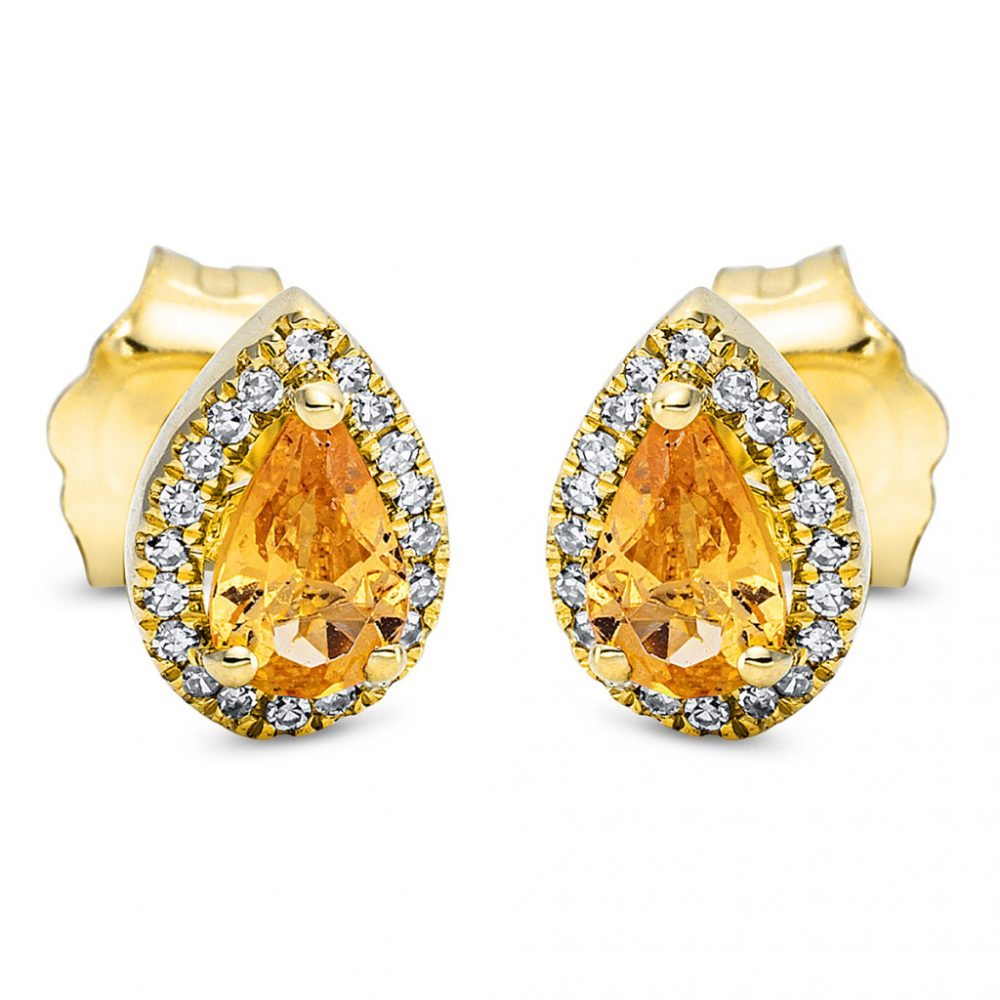 Yellowgold Citrine Earrings