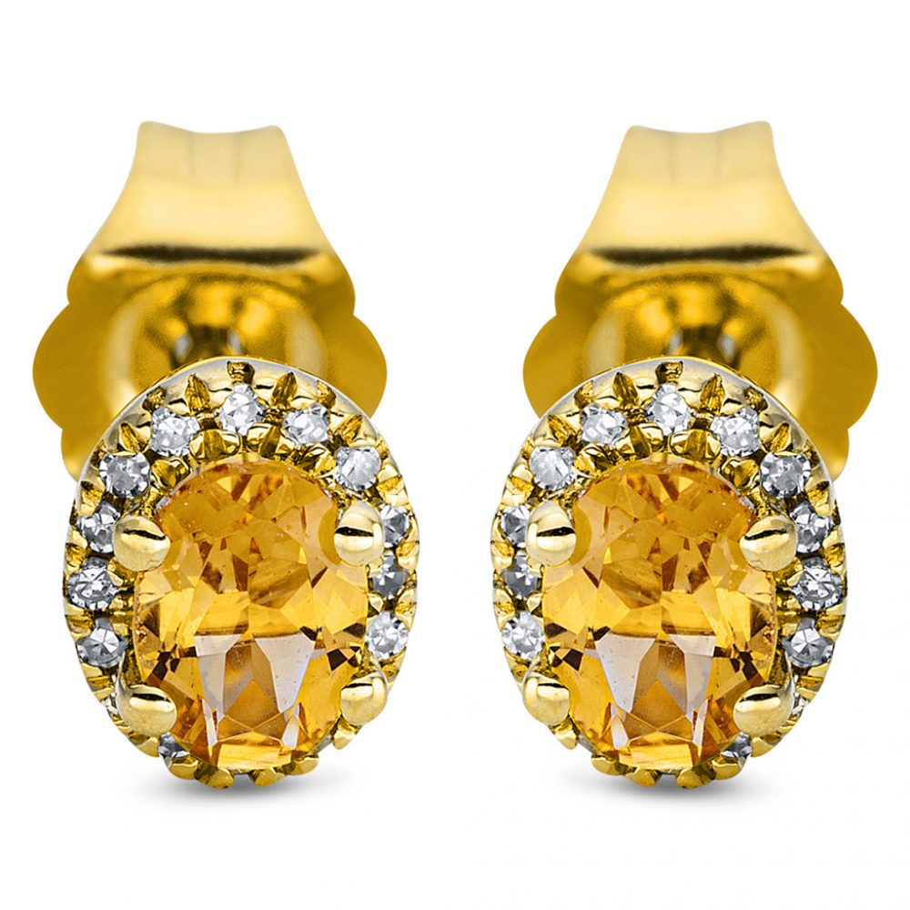 Yellowgold Citrine Earrings