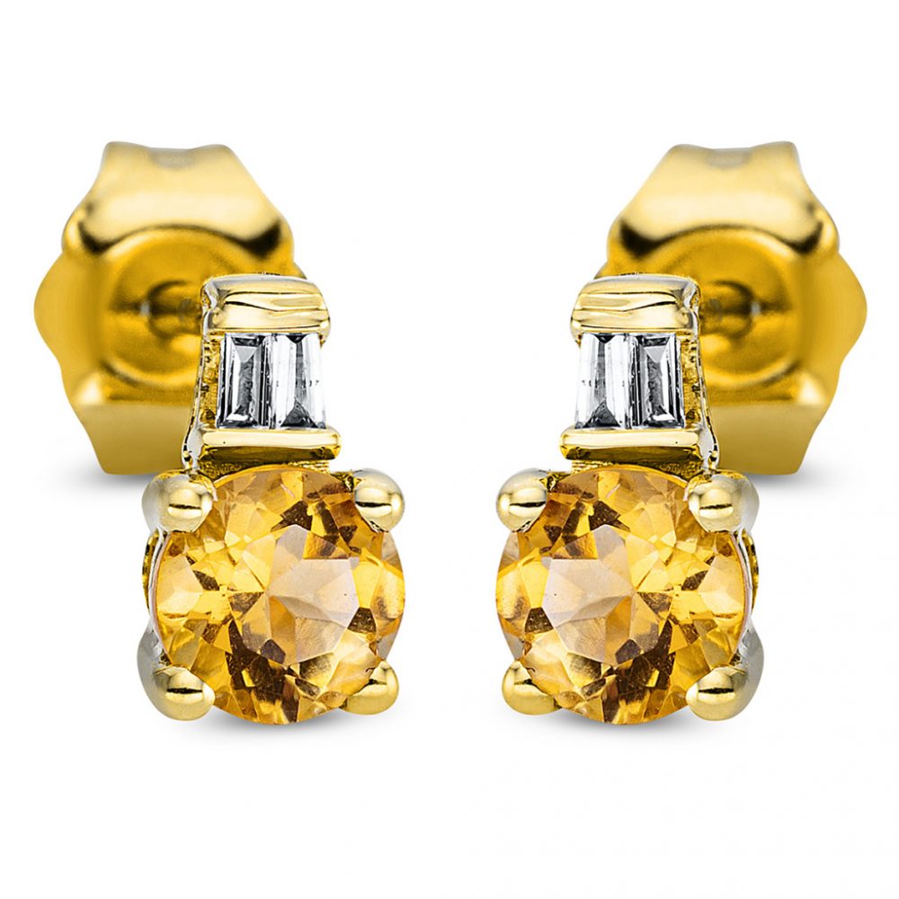 Yellowgold Citrine Earrings