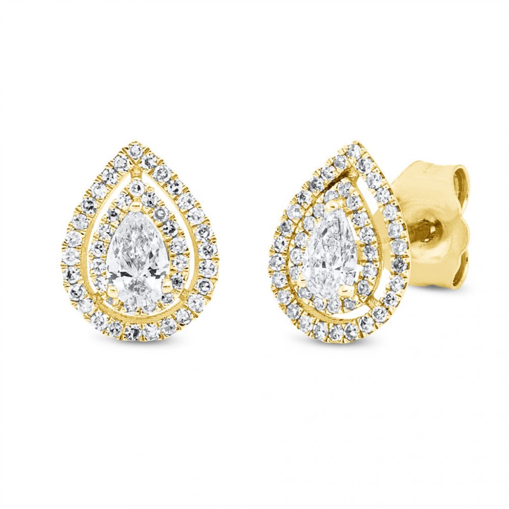 Yellowgold Diamond Earrings