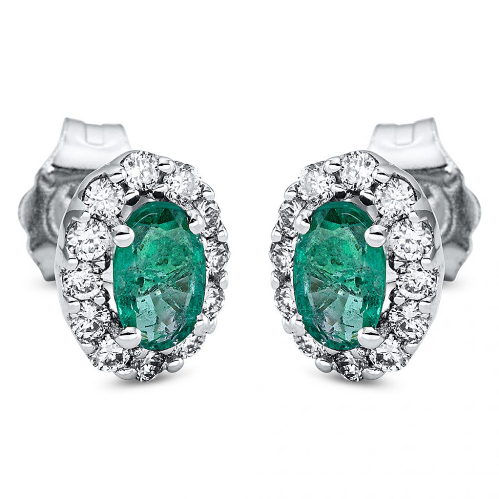 Whitegold Emerald Earrings