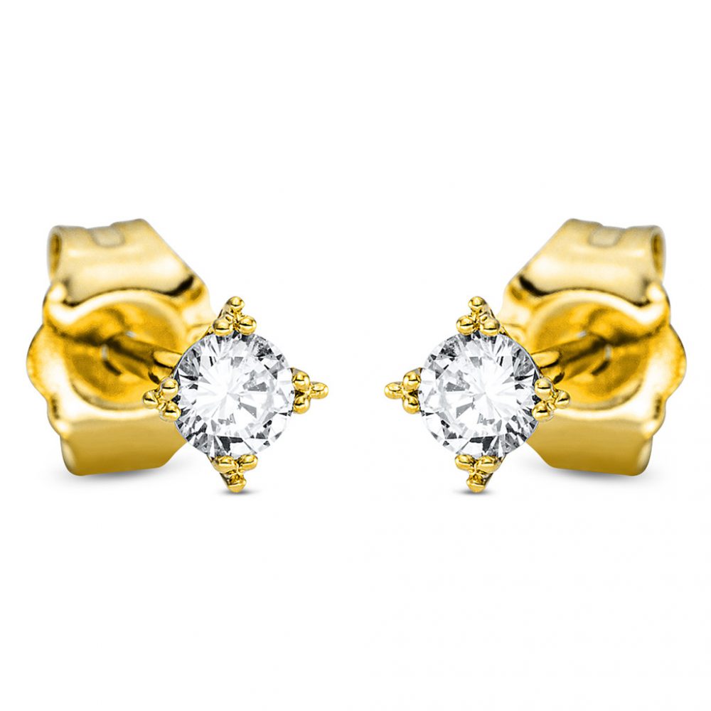 Yellowgold Diamond Earrings