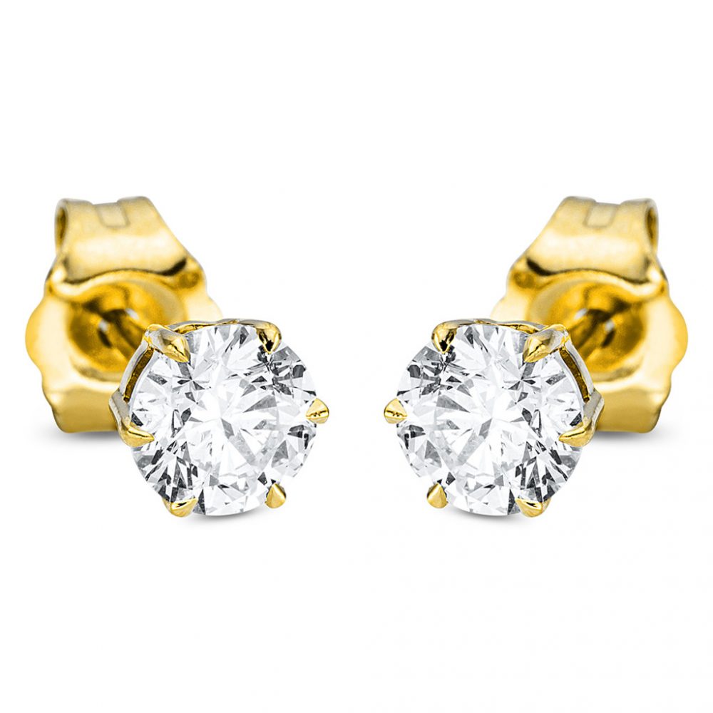 Yellowgold Diamond Earrings