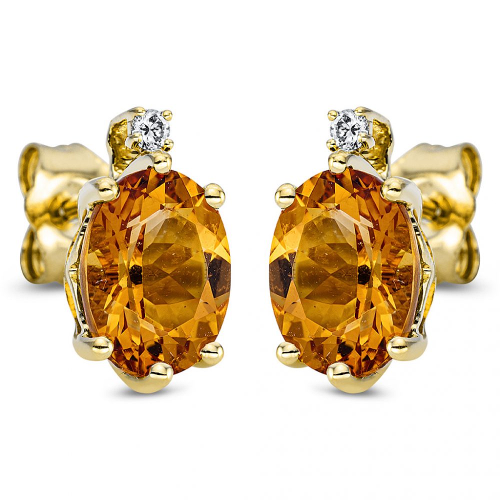 Yellowgold Citrine Earrings