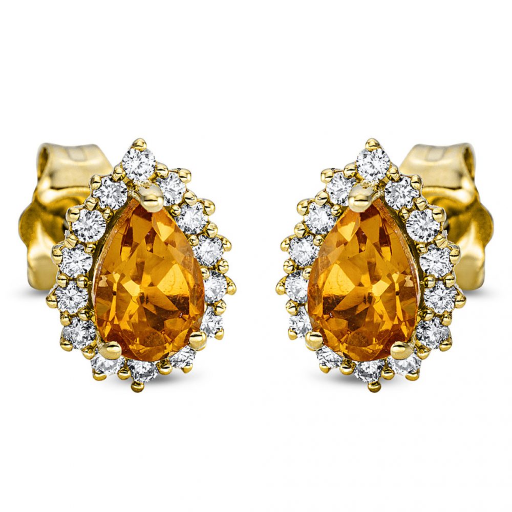 Yellowgold Citrine Earrings