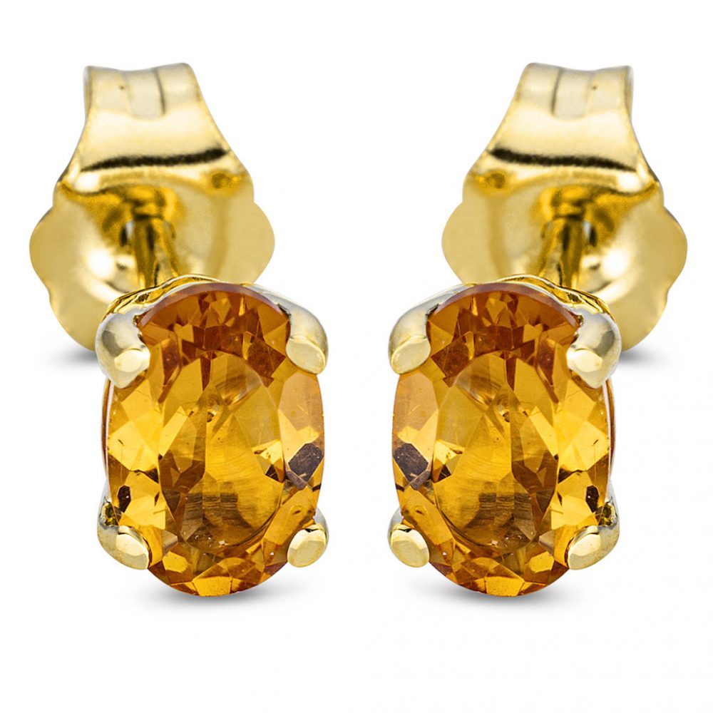 Yellowgold Citrine Earrings