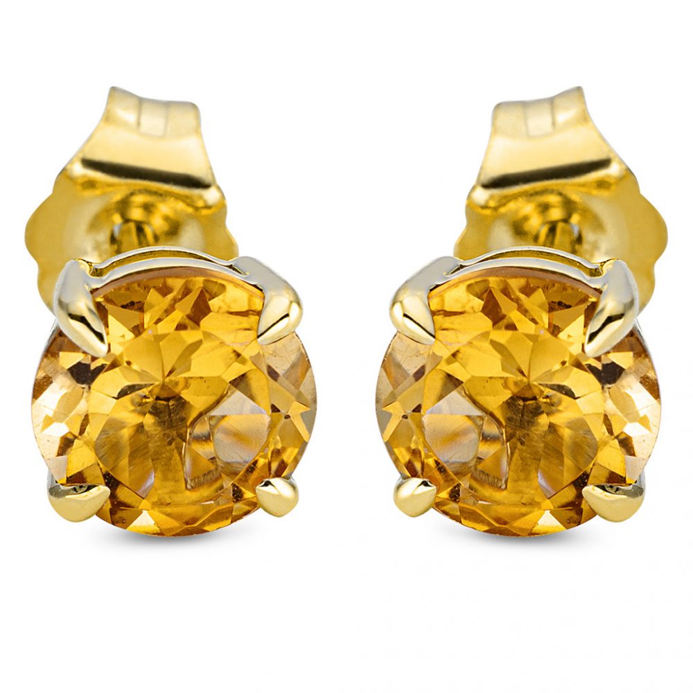 Yellowgold Citrine Earrings