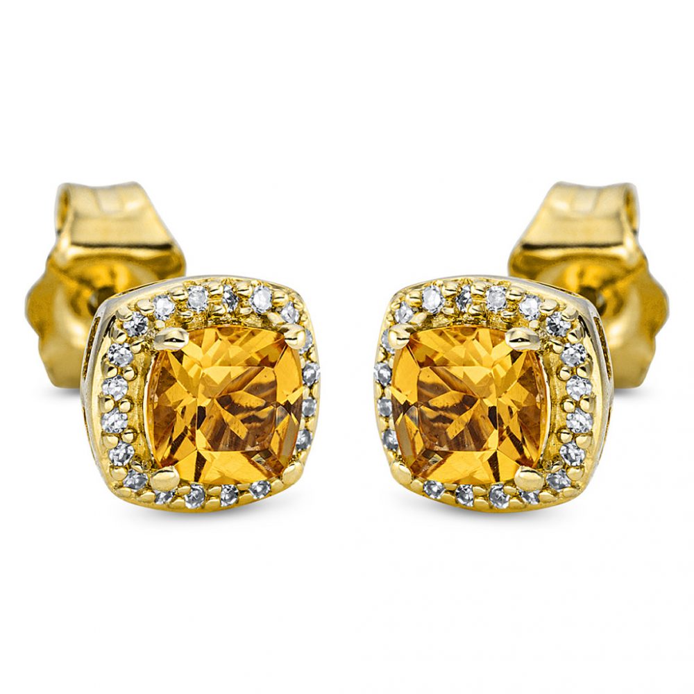 Yellowgold Citrine Earrings