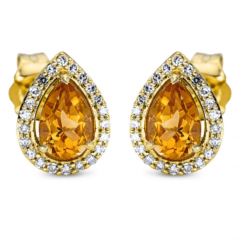 Yellowgold Citrine Earrings