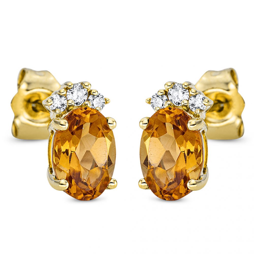 Yellowgold Citrine Earrings