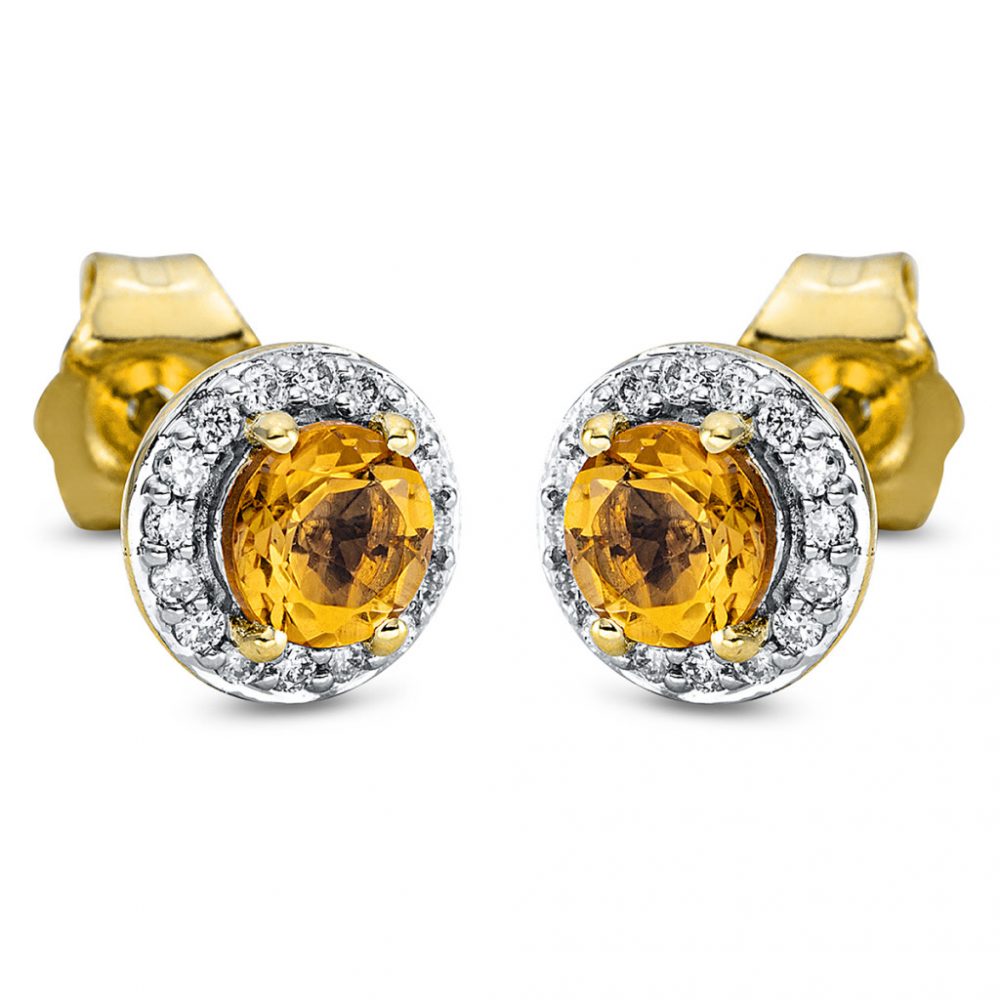 Yellowgold Citrine Earrings