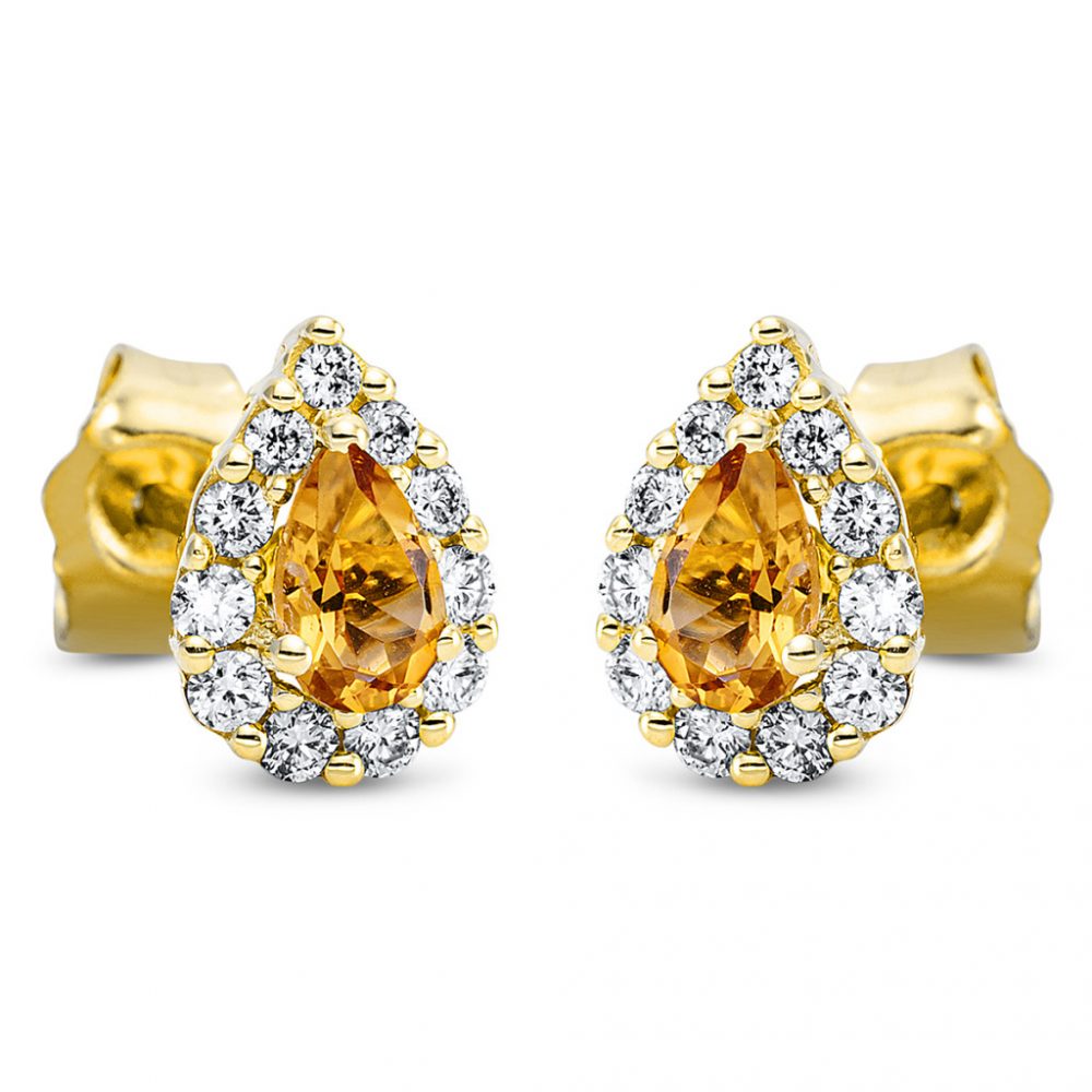 Yellowgold Citrine Earrings