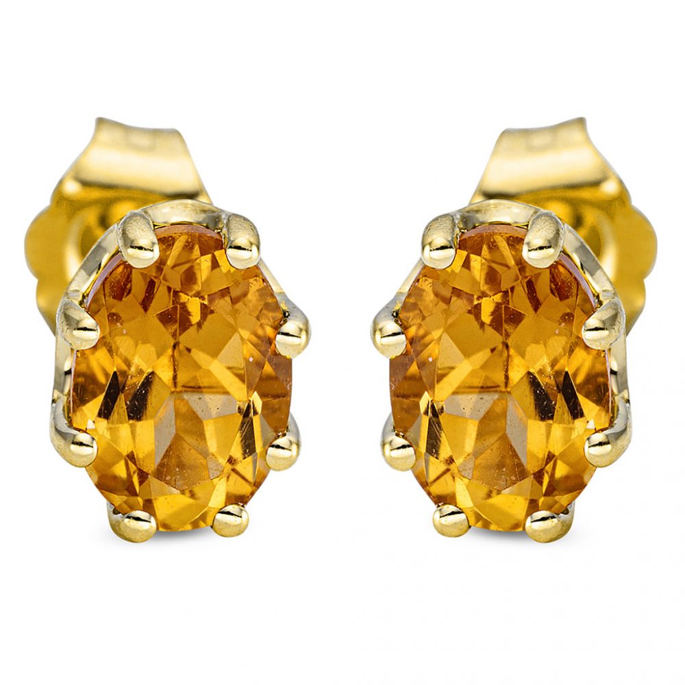 Yellowgold Citrine Earrings