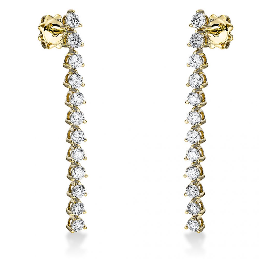 Yellowgold Diamond Earrings