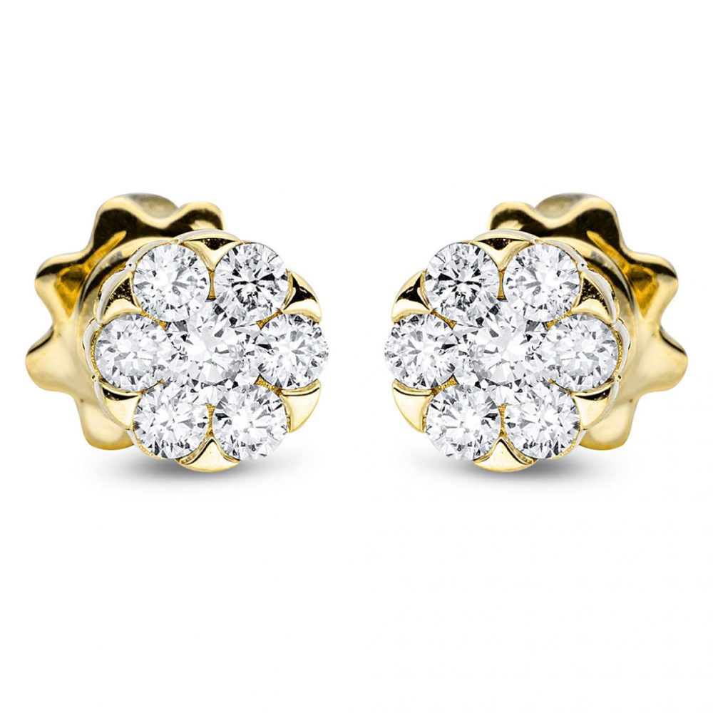 Yellowgold Diamond Earrings