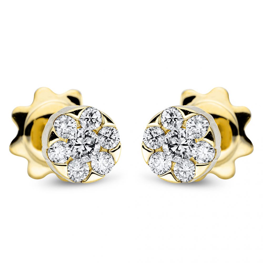 Yellowgold Diamond Earrings