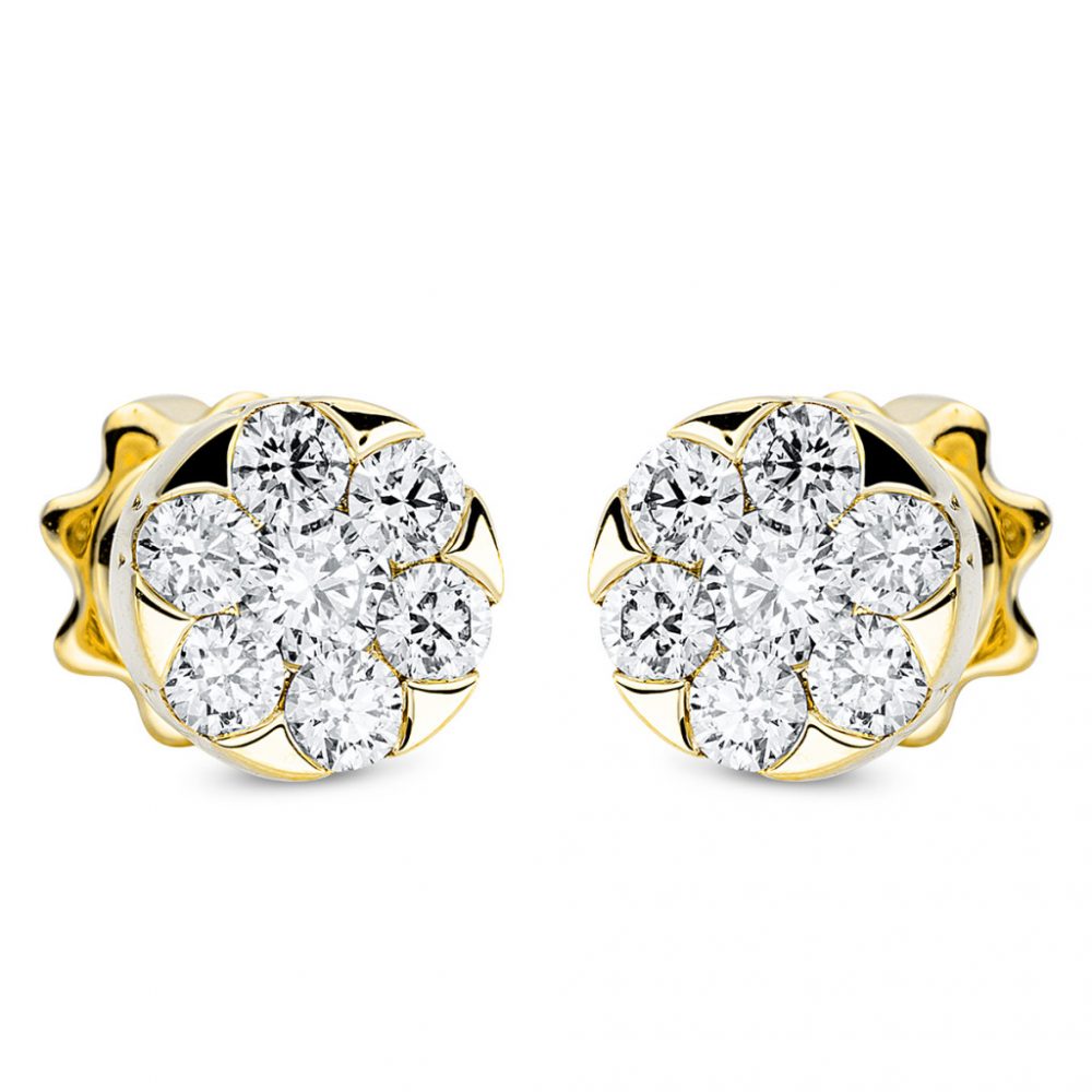 Yellowgold Diamond Earrings