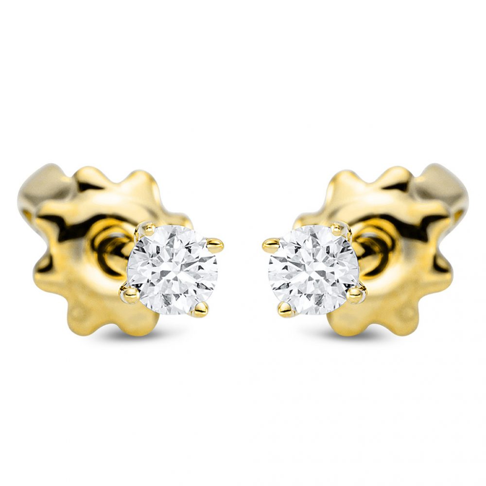 Yellowgold Diamond Earrings