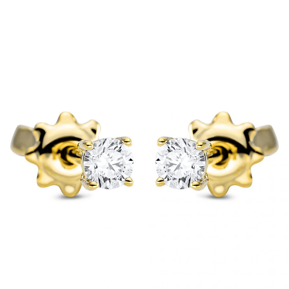 Yellowgold Diamond Earrings