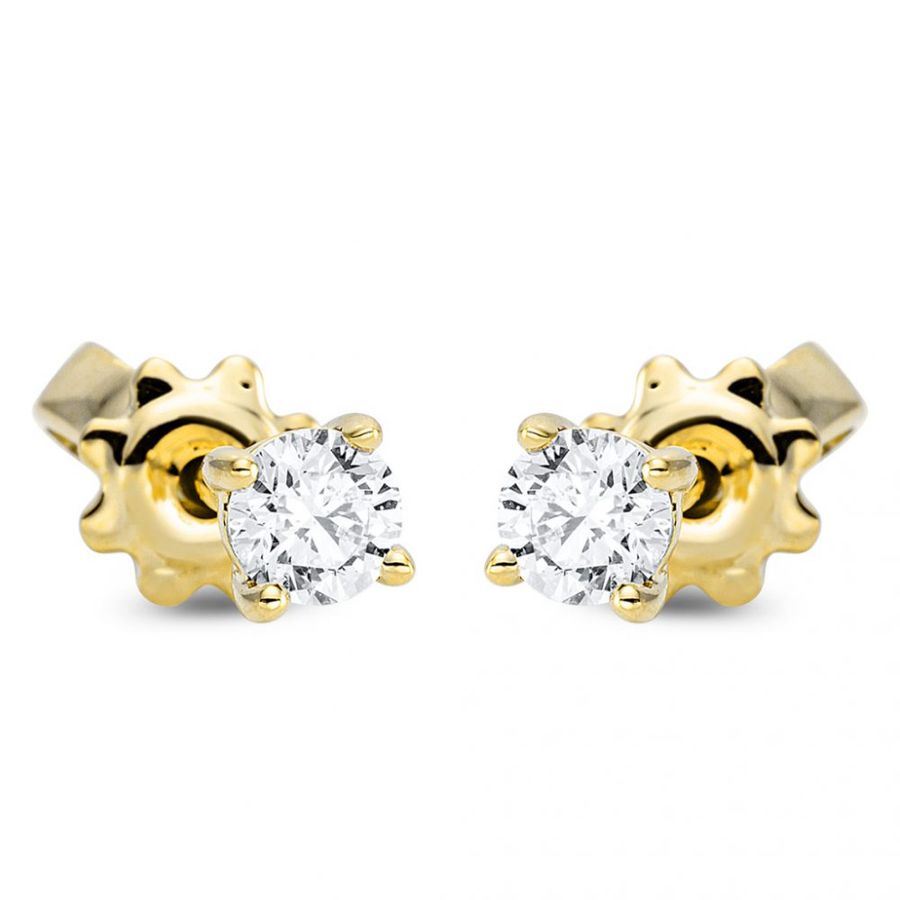 Yellowgold Diamond Earrings