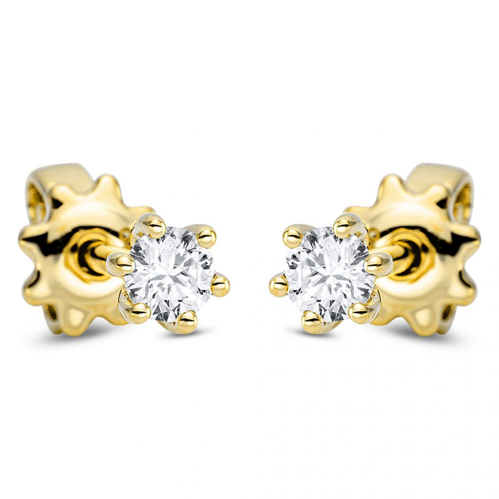 Yellowgold Diamond Earrings