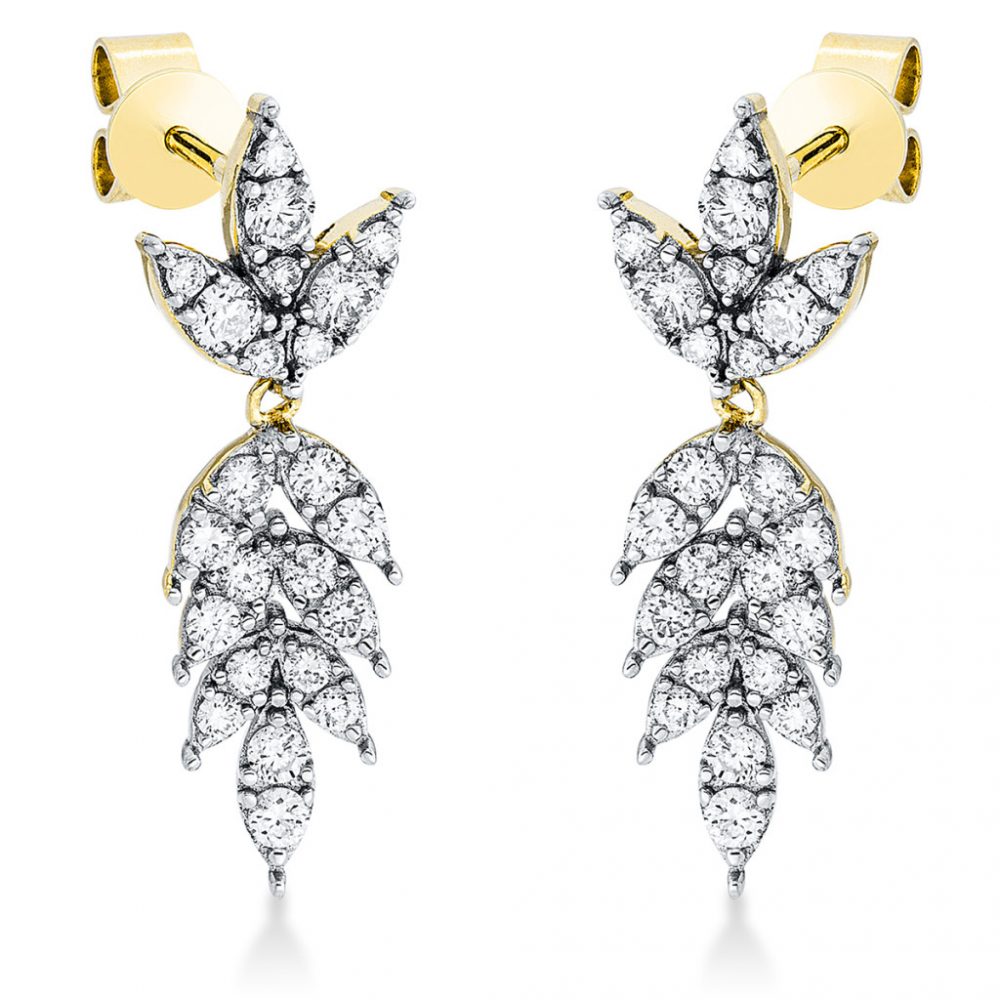 Yellowgold Diamond Earrings