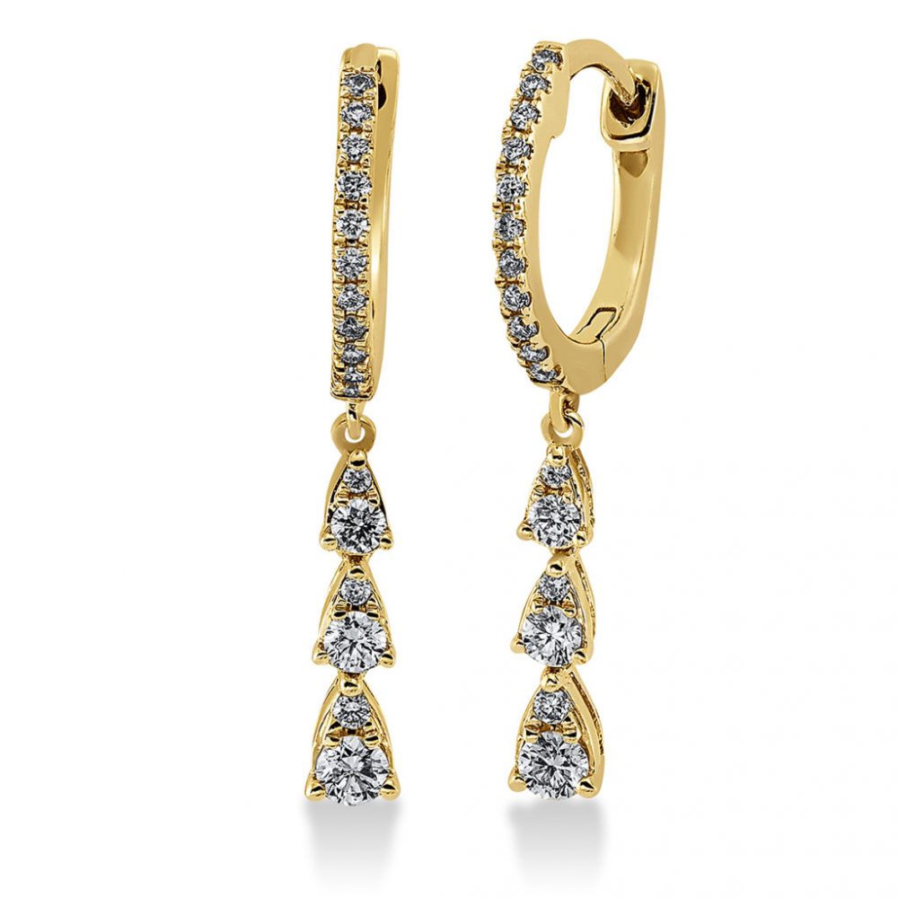 Yellowgold Diamond Earrings