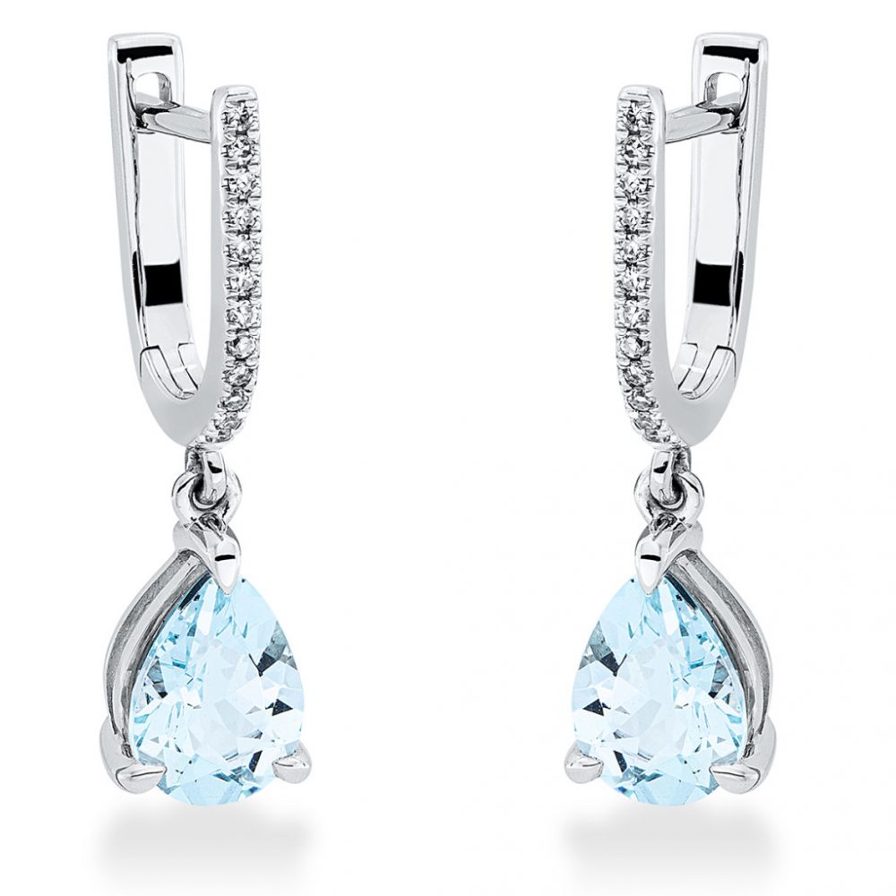 Whitegold Aquamarine Earrings