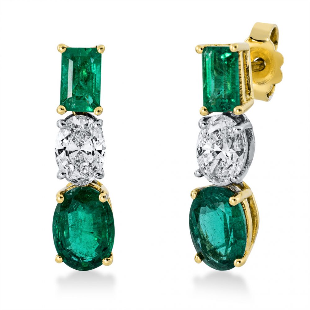 Yellowgold Emerald Earrings