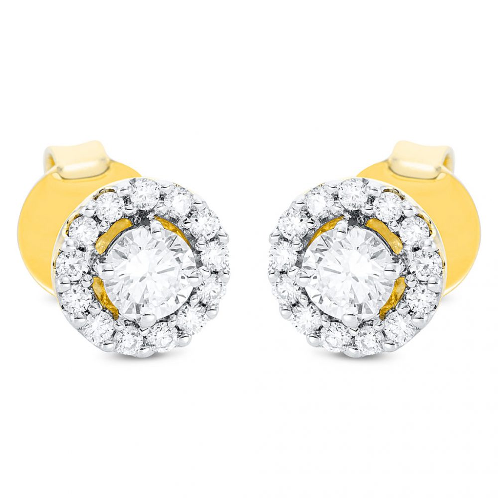 Yellowgold Diamond Earrings