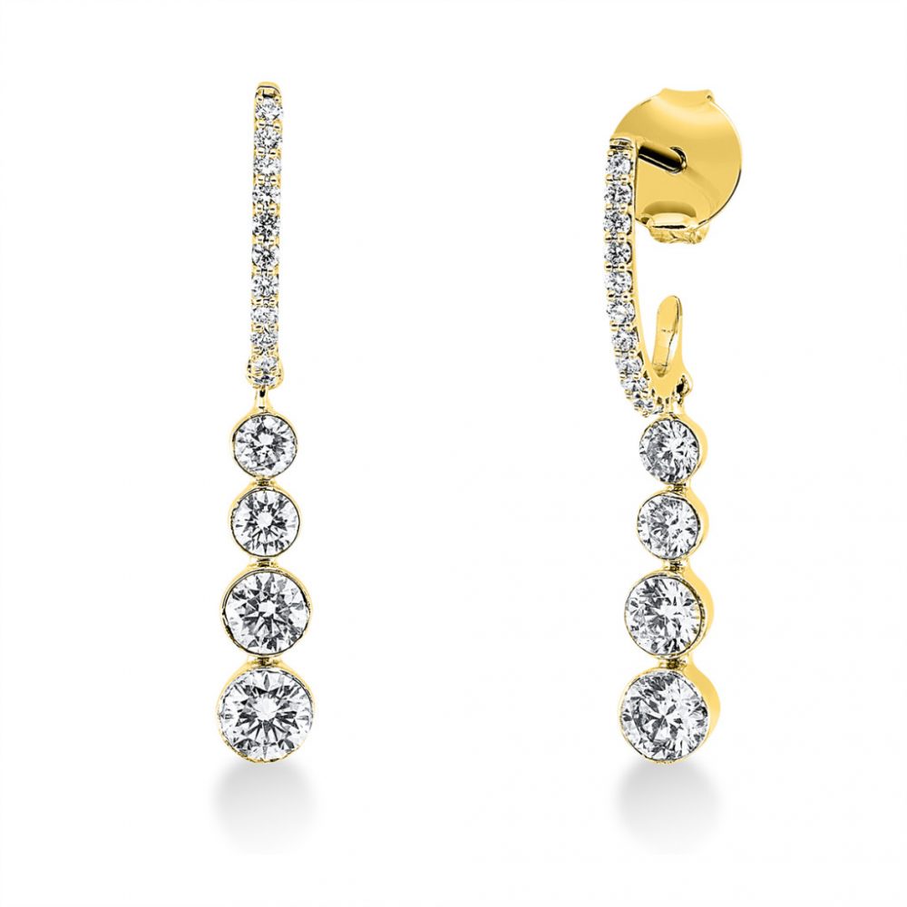 Yellowgold Diamond Earrings