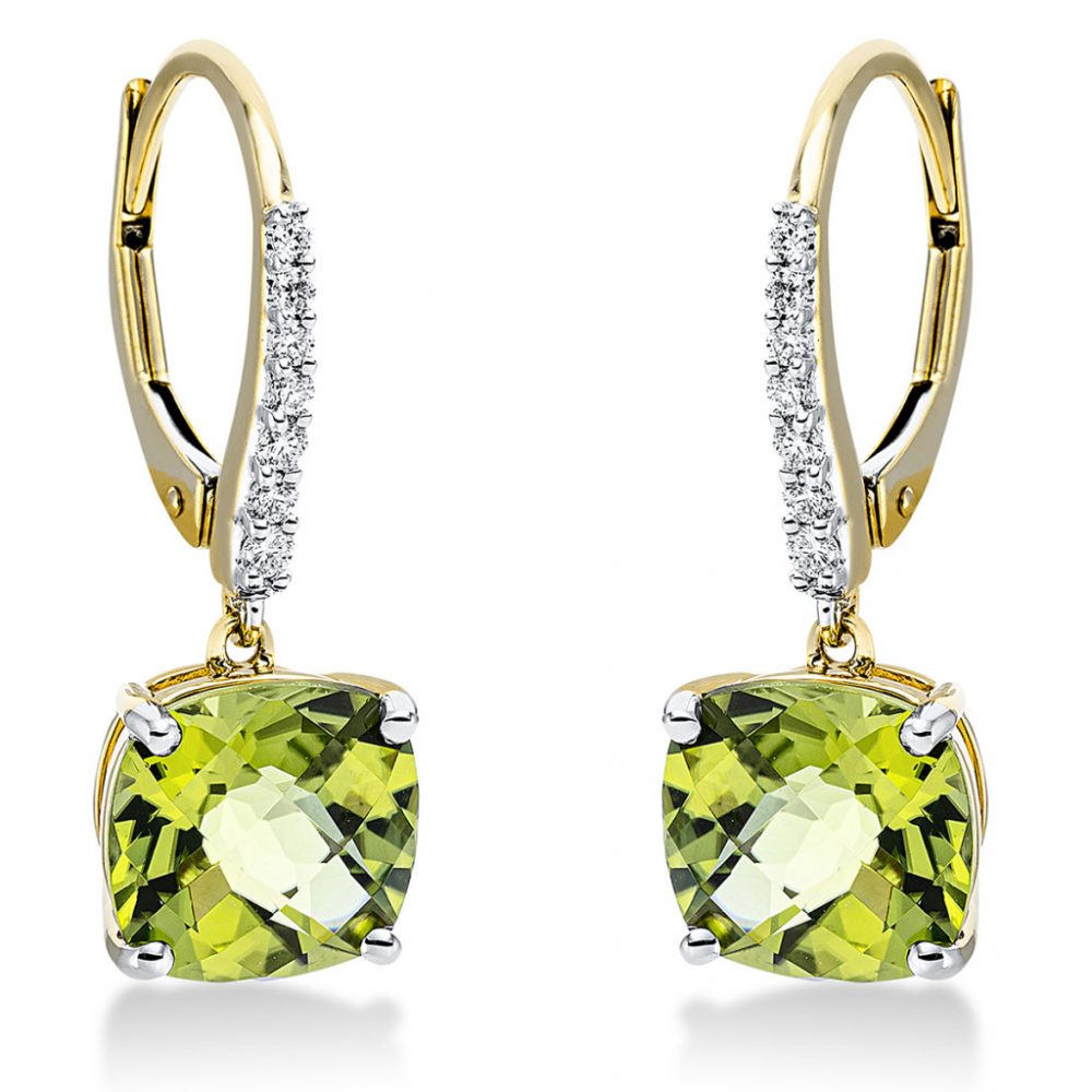 Yellowgold Peridot Earrings