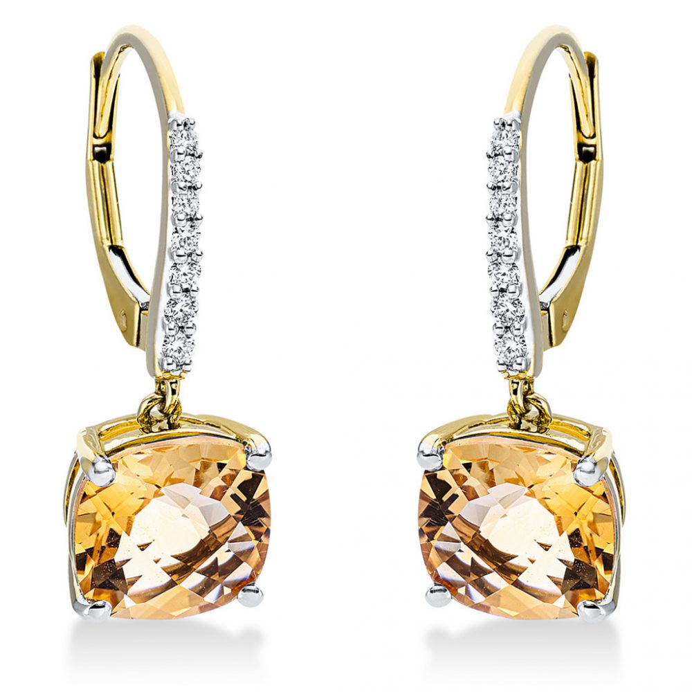 Yellowgold Citrine Earrings