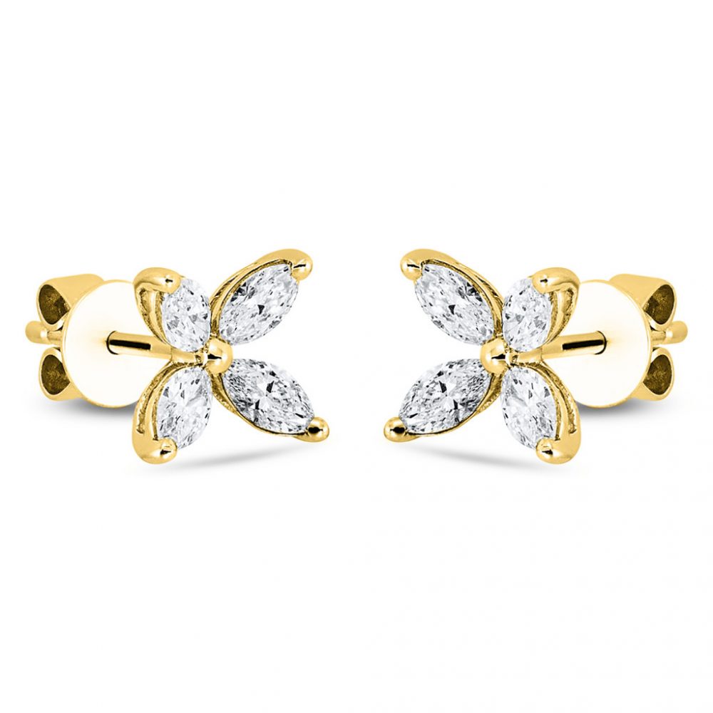 Yellowgold Diamond Earrings