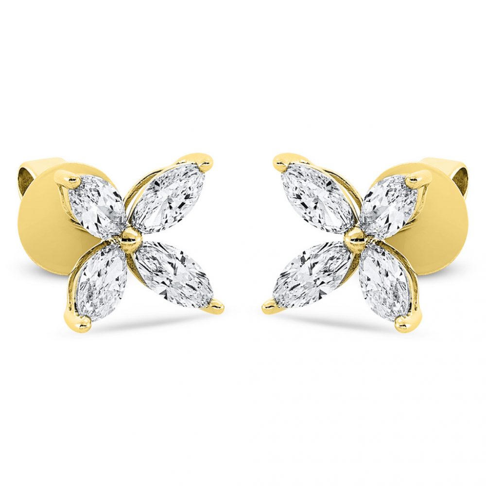 Yellowgold Diamond Earrings