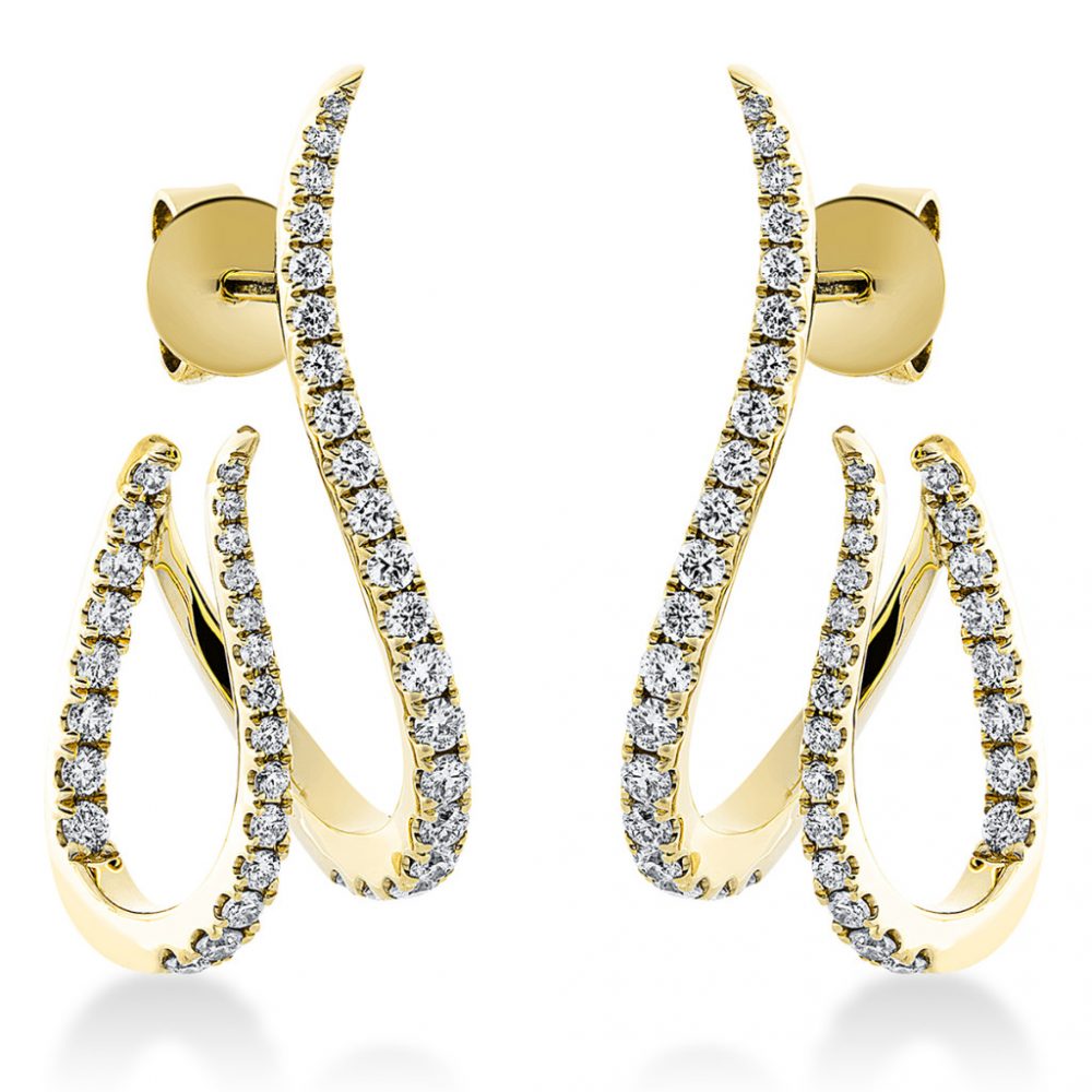 Yellowgold Diamond Earrings