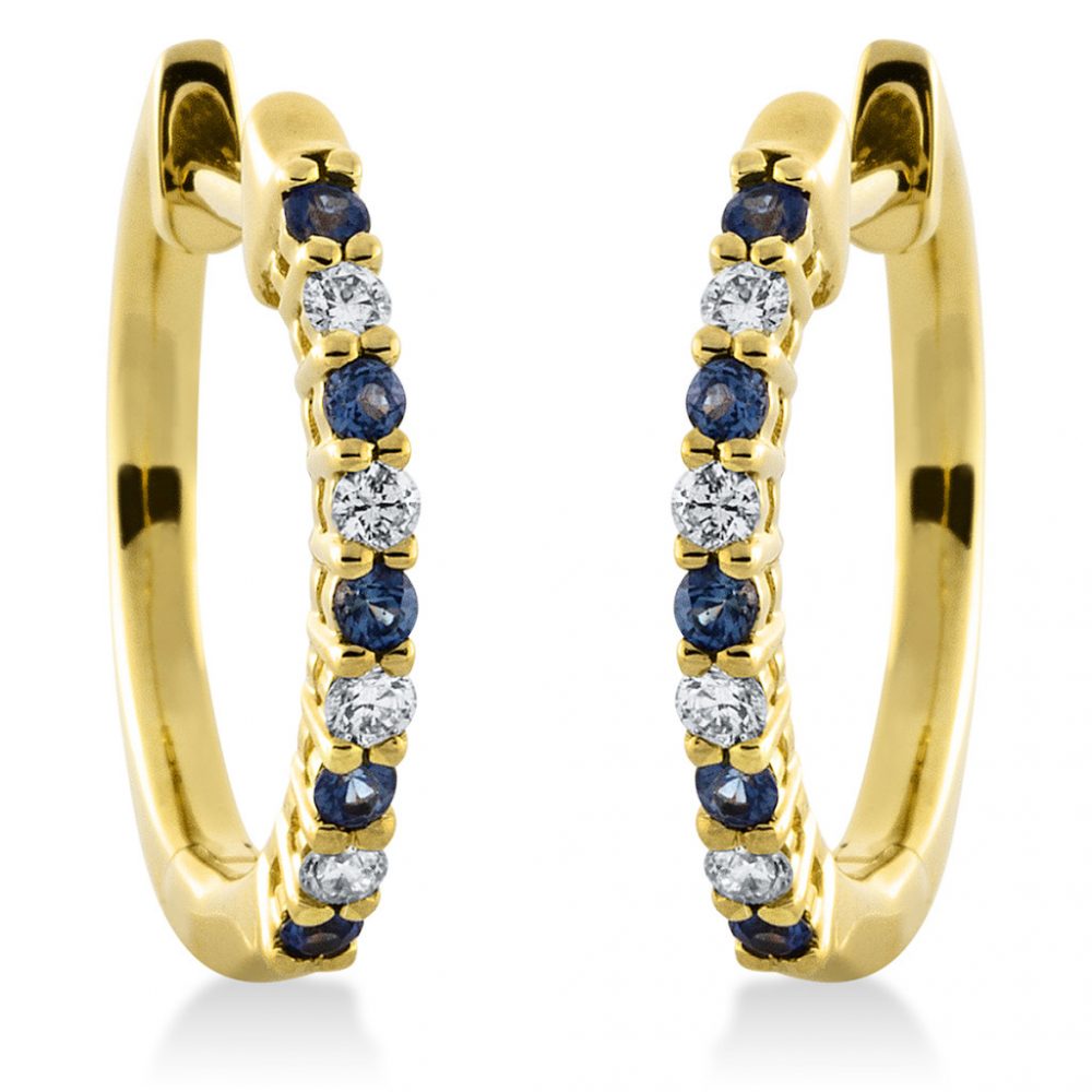 Yellowgold Sapphire Earrings