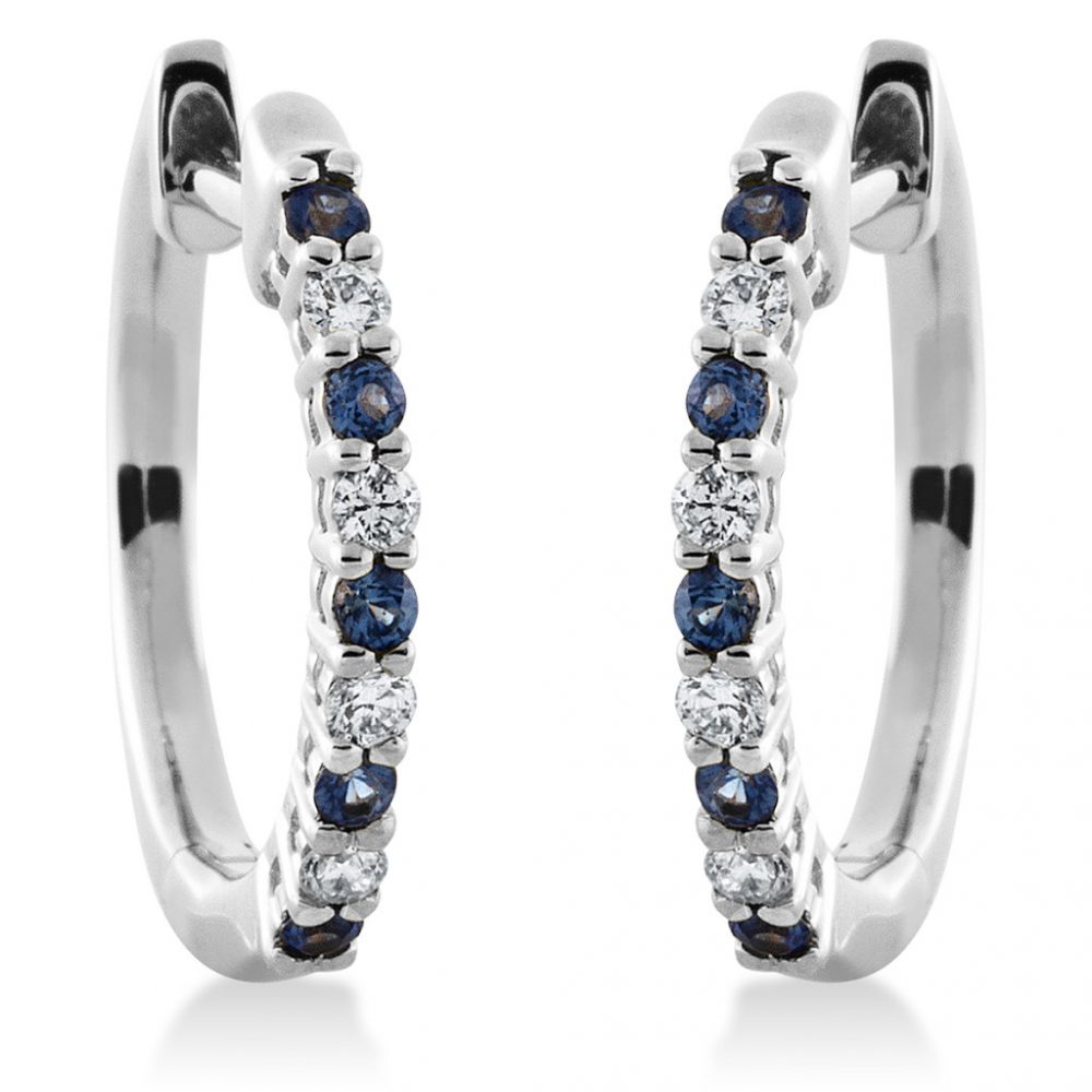 Whitegold Sapphire Earrings