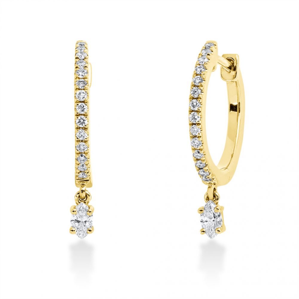 Yellowgold Diamond Earrings