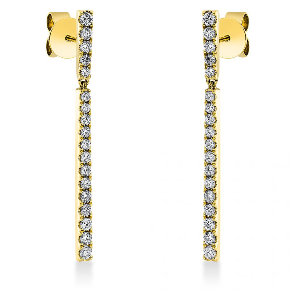 Yellowgold Diamond Earrings