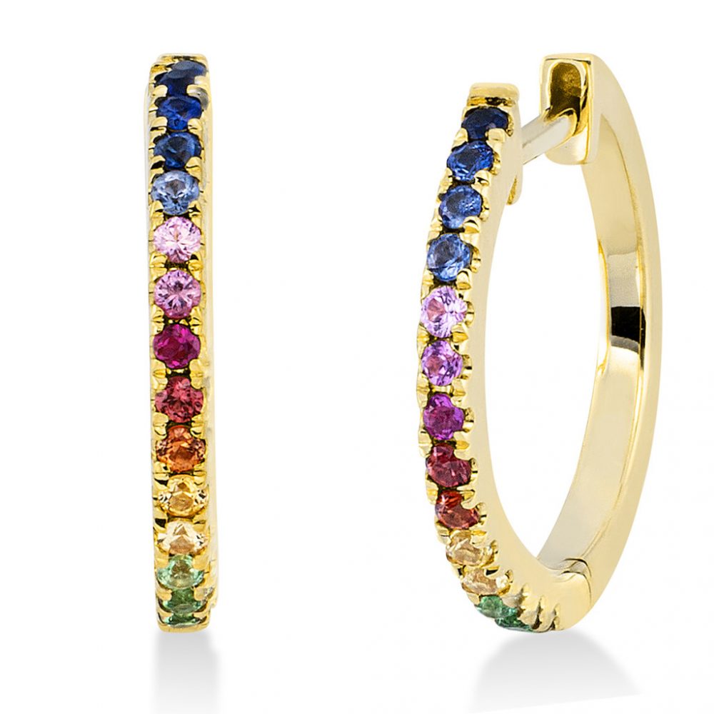 Yellowgold Sapphire Earrings