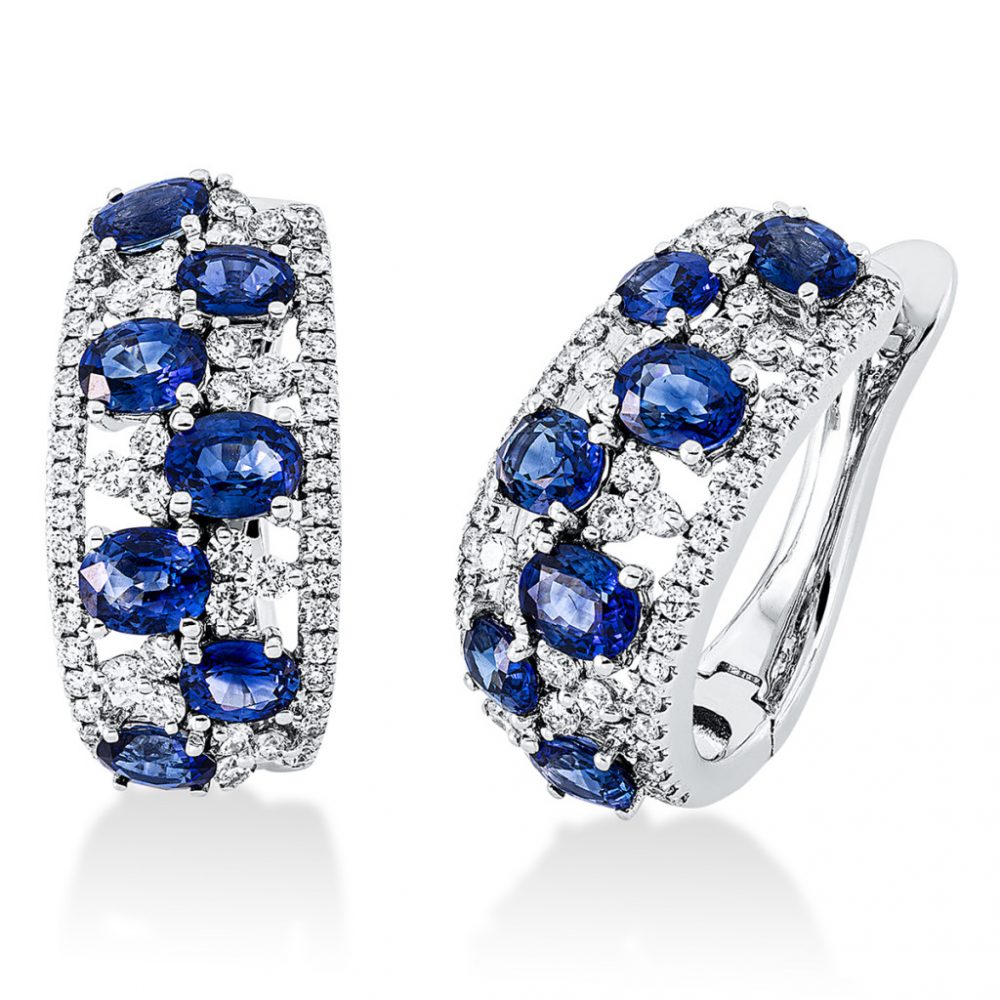 Whitegold Sapphire Earrings