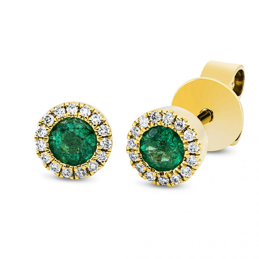 Yellowgold Emerald Earrings