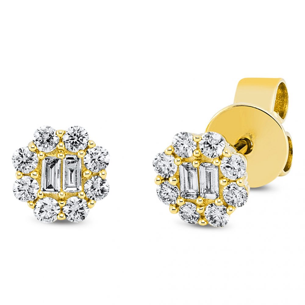 Yellowgold Diamond Earrings