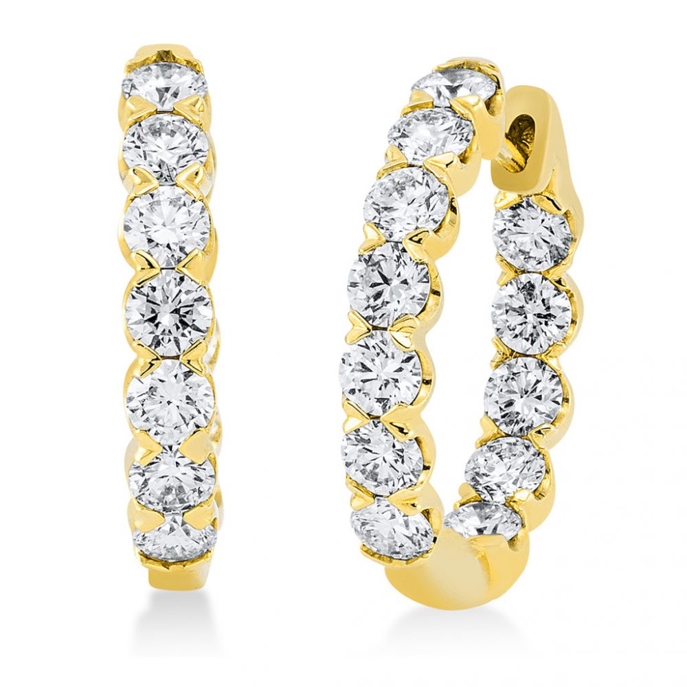 Yellowgold Diamond Earrings