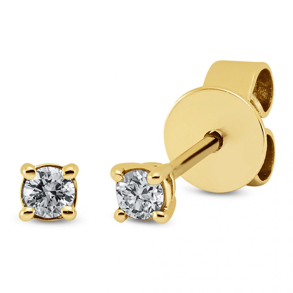 Yellowgold Diamond Earrings